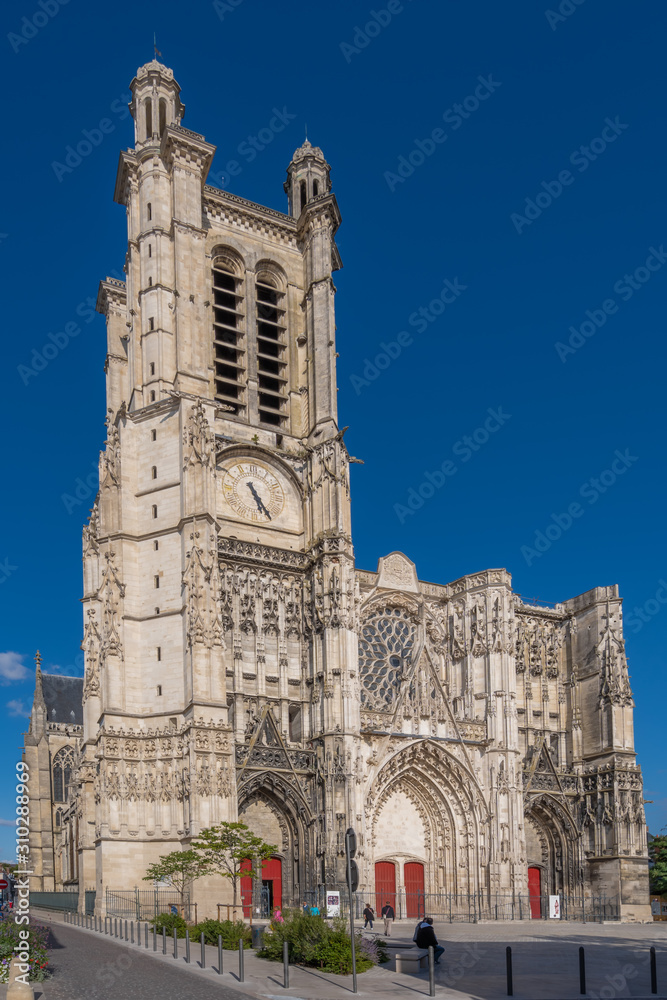 Troyes, France - 09 08 2019: St. Peter St. Paul's Cathedral