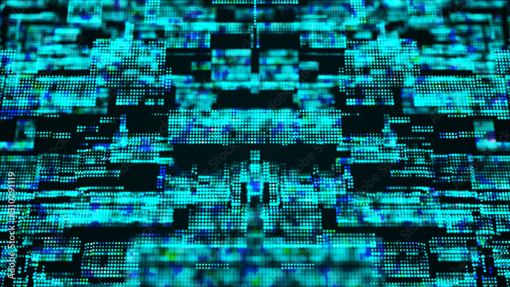 Cybernetic futuristic background. Big data visualization. Abstract perspective illustration. 3D rendering. Cybernetic futuristic background. Big data visualization. Abstract perspective illustration. 3D rendering.