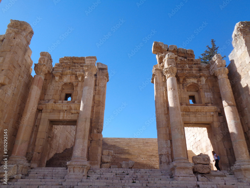 The temple ruins in jordan