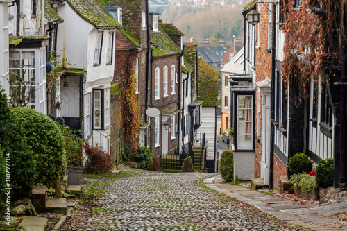  Iconic view of Mermaid Street, Rye, East Sussex, England. photo