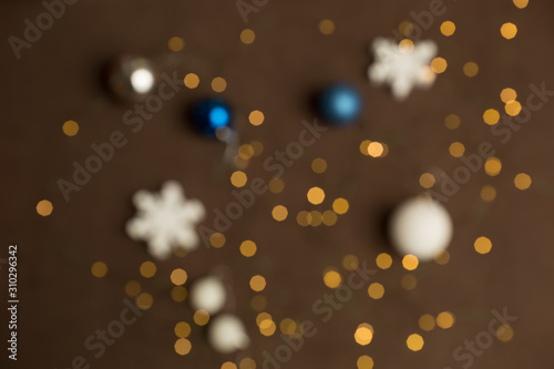 Abstract pasting circular gold luxury gold glitter bokeh lights background. Magic background. Holiday. An explosion of Golden confetti. Christmas balls. Golden Christmas abstract texture of grainy.
