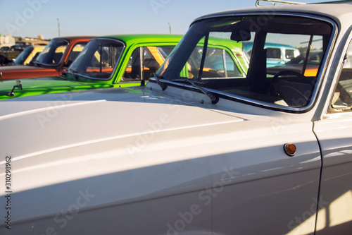 Old colored cars, close up © rrudenkois