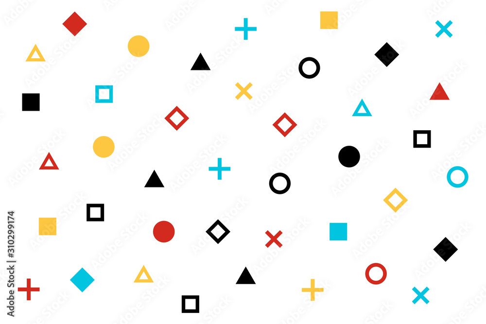 Abstract geometric shapes pattern background