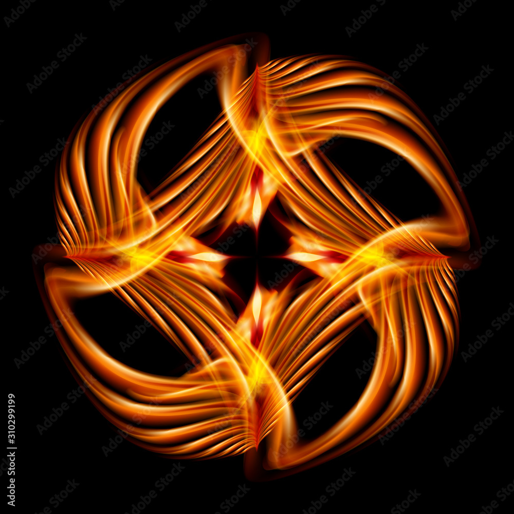 Abstract Image of Blazing Hot Fire Swirl and Plasma Effects. Movement Soft Fire Flame. Beauty Texture of Amazing Magic Fire Light Effect Isolated on Black Background Abstract Image of Blazing Hot Fire Swirl and Plasma Effects. Movement Soft Fire Flame. Beauty Texture of Amazing Magic Fire Light Effect Isolated on Black Background
