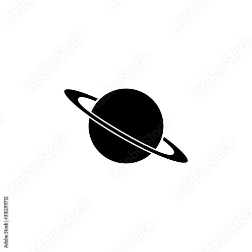 Saturn planet icon simple design