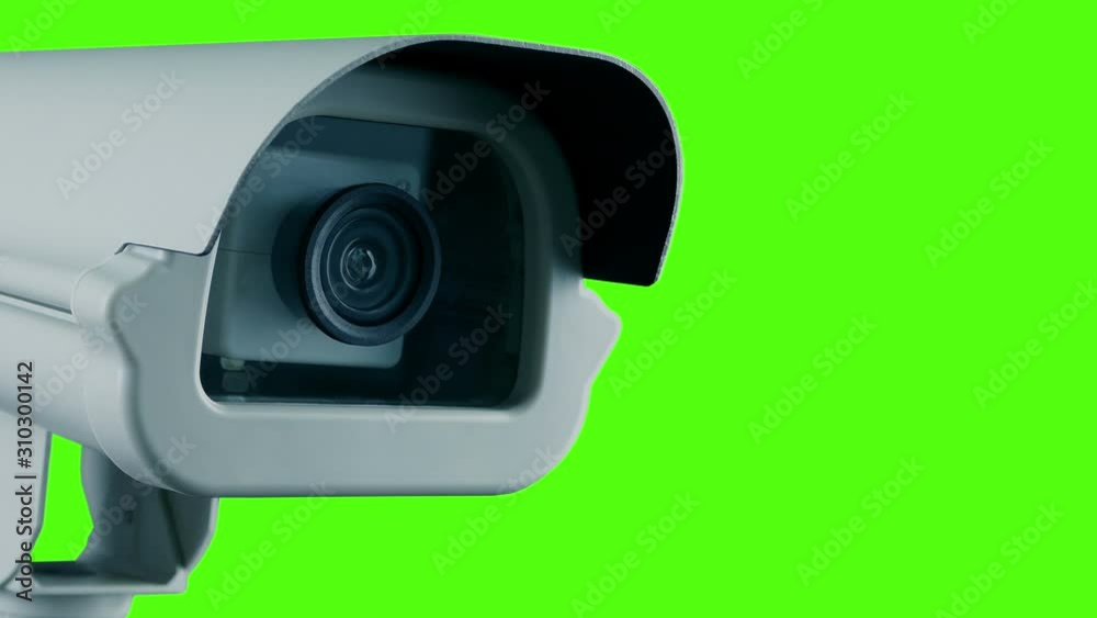 Recording CCTV Camera Closeup On Greenscreen Recording CCTV Camera Closeup On Greenscreen