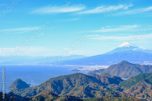 Mt Fuji in blue sky