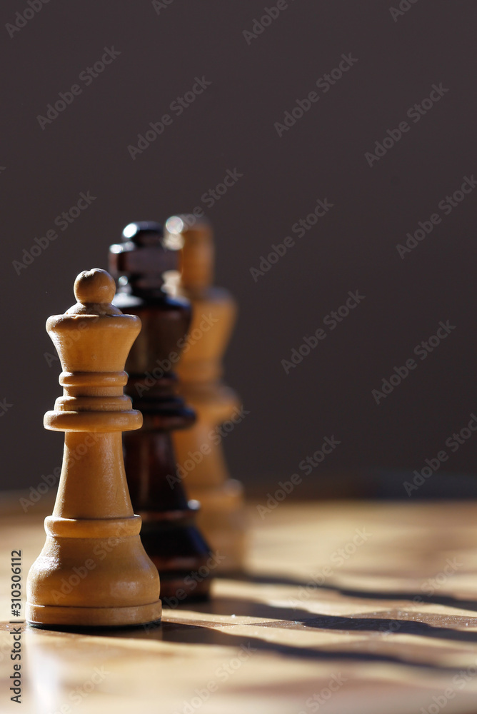 Chess board and pieces. Chess board and pieces.