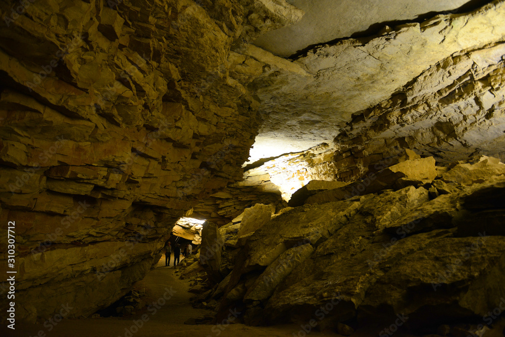 Mammoth Cave National Park interior, Kentucky, USA. This national park is also UNESCO World Heritage Site since 1981.