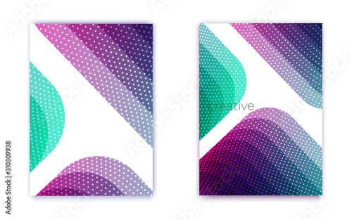 Multicolored geometric abstract shapes vector