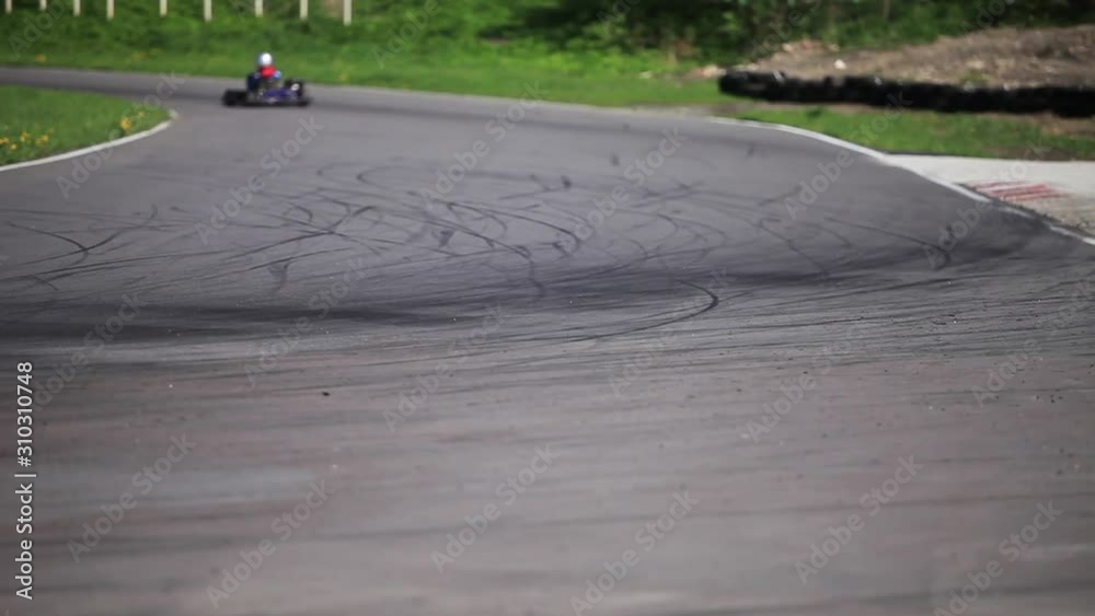 racing track  Go-kart in a curve