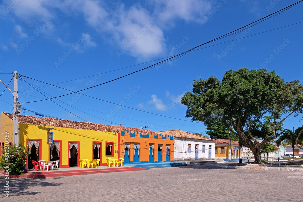 Colorful houses in the historical city of Lencois, Chapada Diamantina, Bahia, Brazil