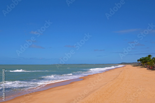 Beautiful sandy beach Praia Do Apua, Mutari and Brava, Santa Cruz Cabralia, Porto Seguro, Bahia, Brazil