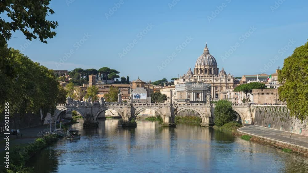 Vatican city state with view of Tiber River in Rome, Italy Vatican city state with view of Tiber River in Rome, Italy