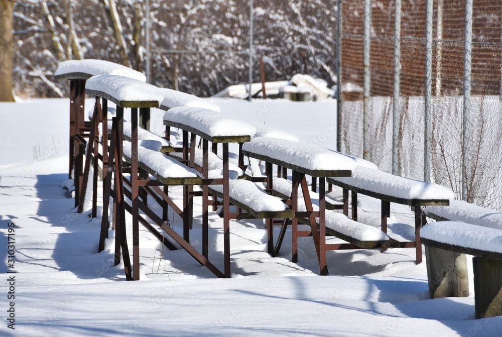 custom made wallpaper toronto digitalBleachers in Winter