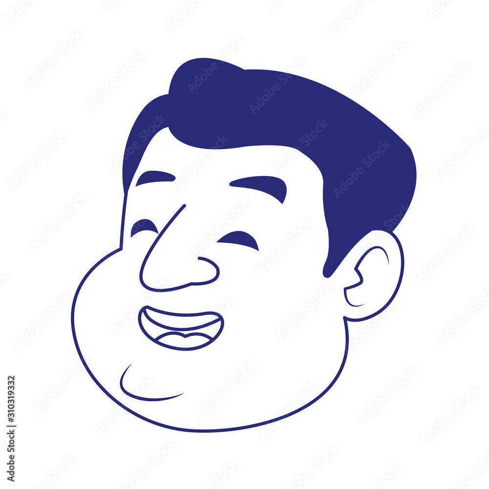 Isolated man head vector design Isolated man head vector design