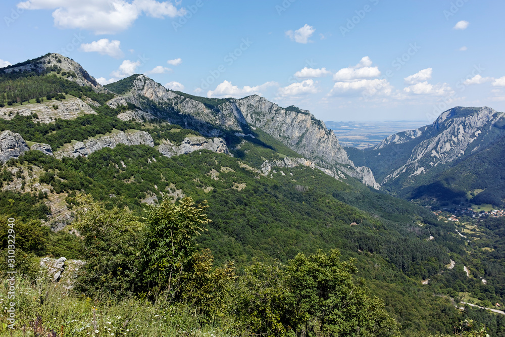 Landscape of Balkan Mountains with Vratsata pass, Bulgaria Landscape of Balkan Mountains with Vratsata pass, Bulgaria