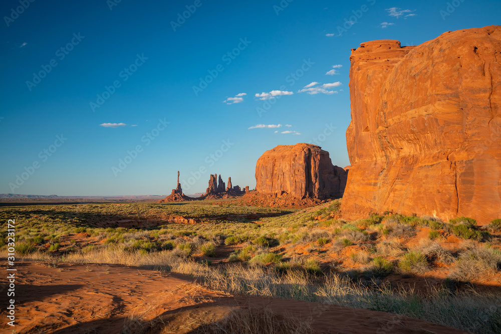Monument Valley on the border between Arizona and Utah in USA
