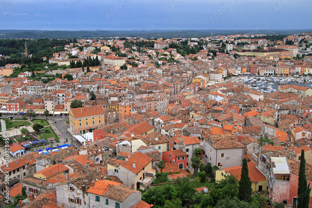 Aerial Town Rovinj Istria Croatia