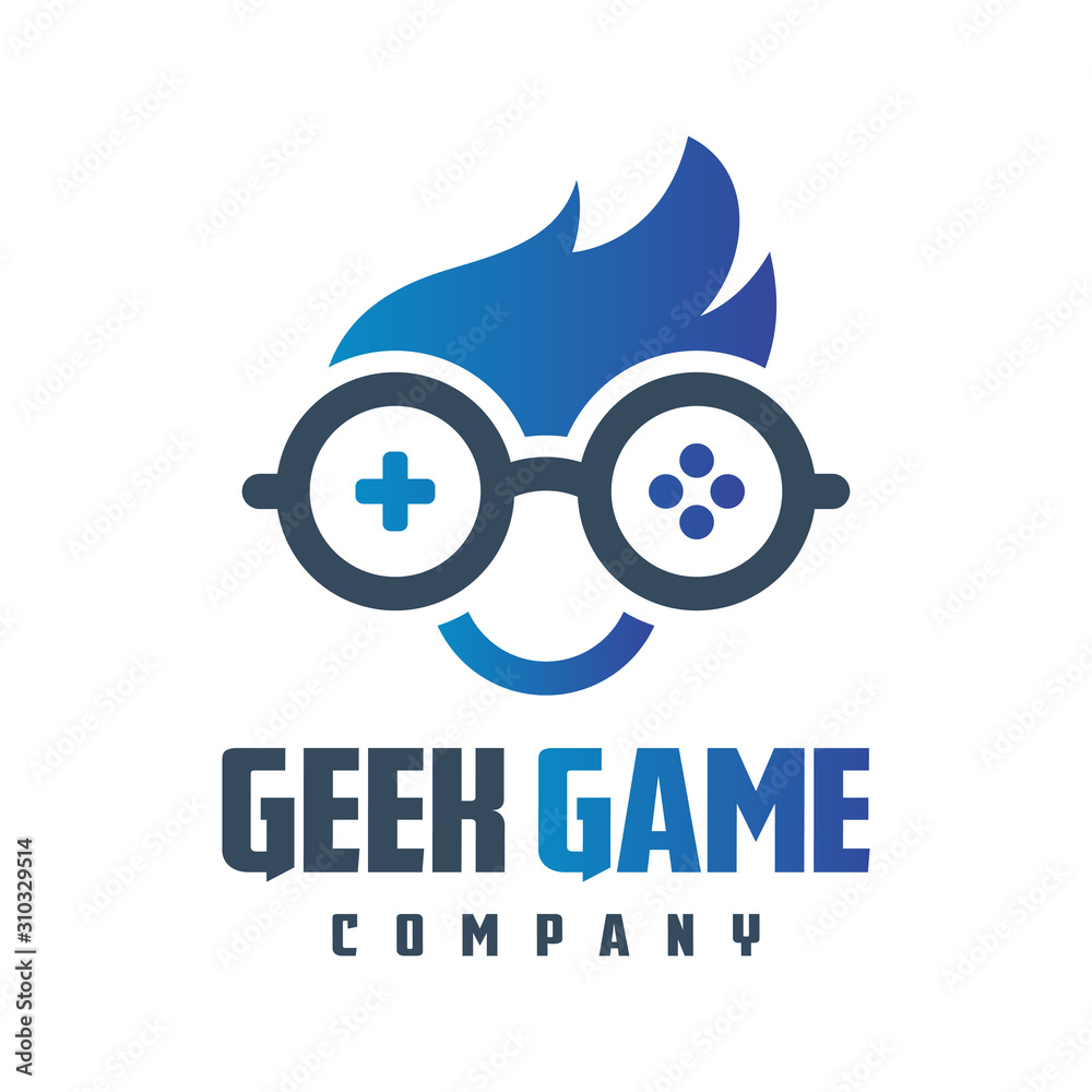 online geek game logo design
