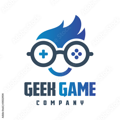 online geek game logo design