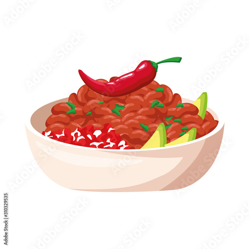 Isolated mexican food vector design