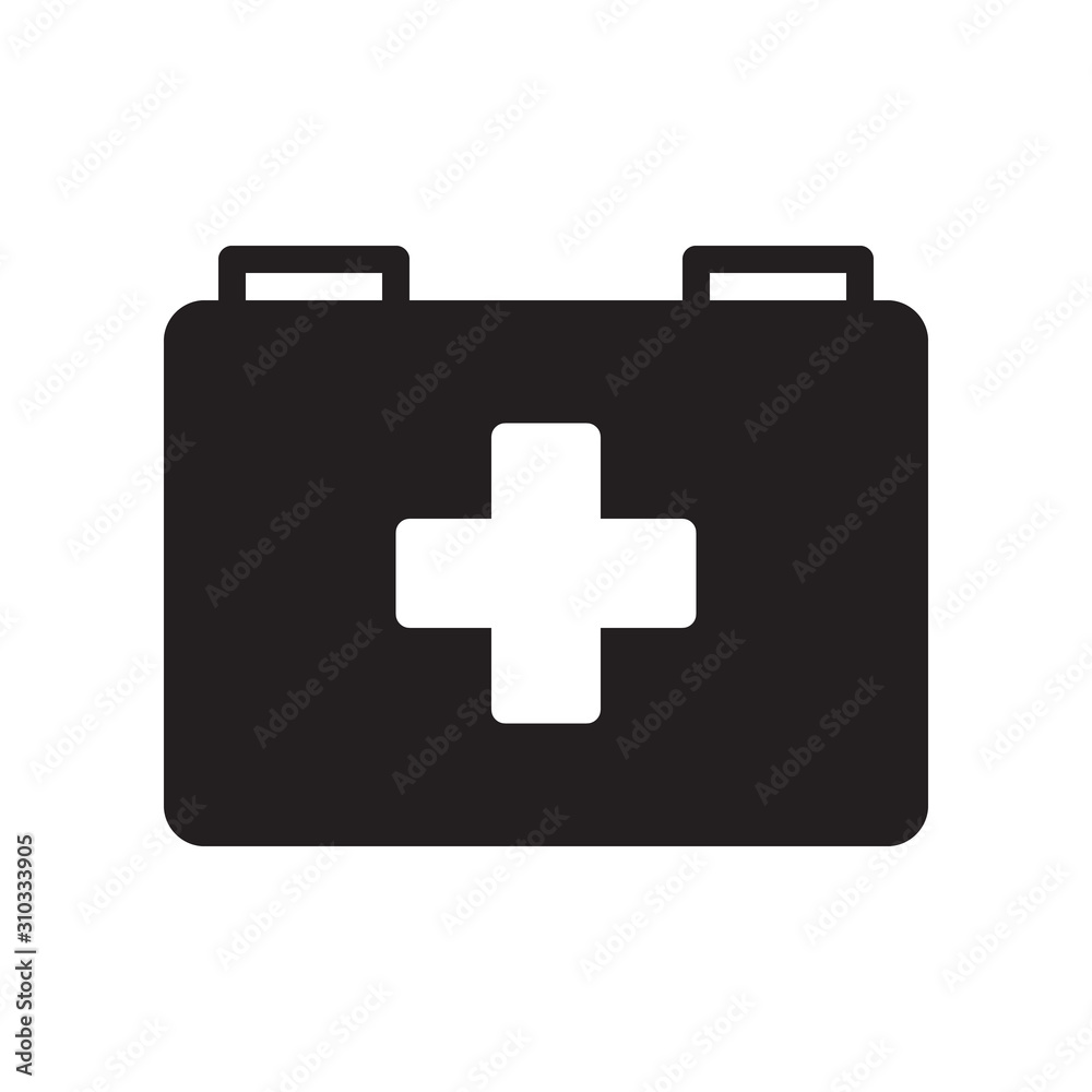 First aid kit, medical box icon in trendy flat style design. Vector graphic illustration. Firts aid kit icon for website design, logo, app, and ui. Vector file. Pixel perfect. EPS 10. First aid kit, medical box icon in trendy flat style design. Vector graphic illustration. Firts aid kit icon for website design, logo, app, and ui. Vector file. Pixel perfect. EPS 10.
