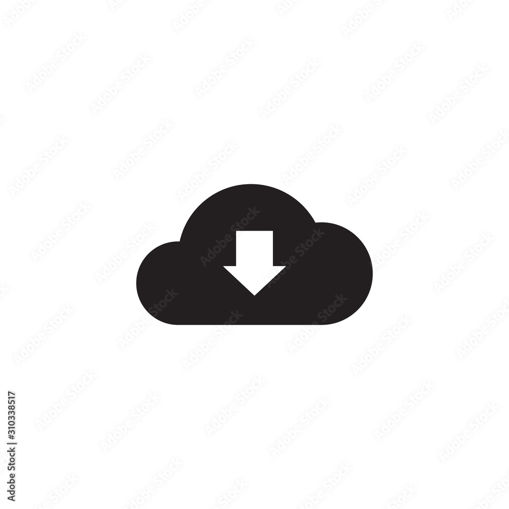 Fotografie Download icon symbol vector illustration