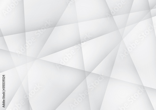 Abstract geometric white and gray color background. Vector, illustration.	