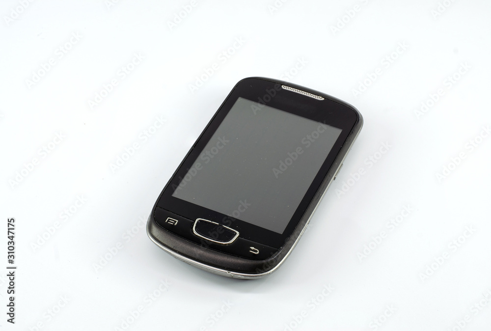 mobile phone with blank screen isolated on white mobile phone with blank screen isolated on white