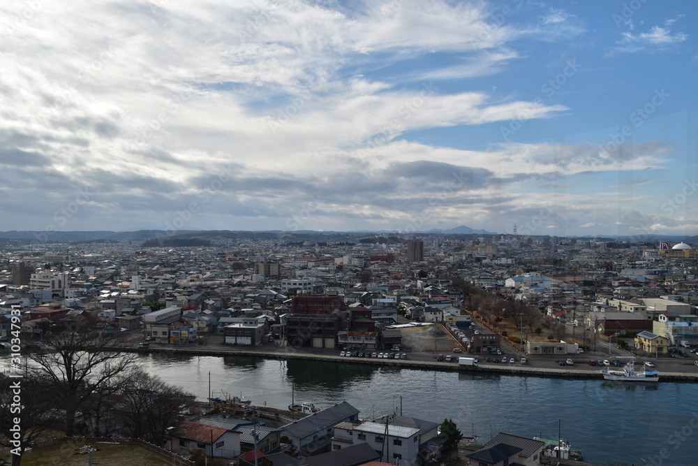 The view of Hachinohe in Japan