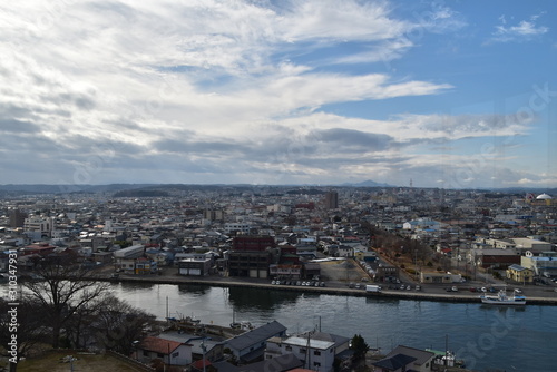 The view of Hachinohe in Japan