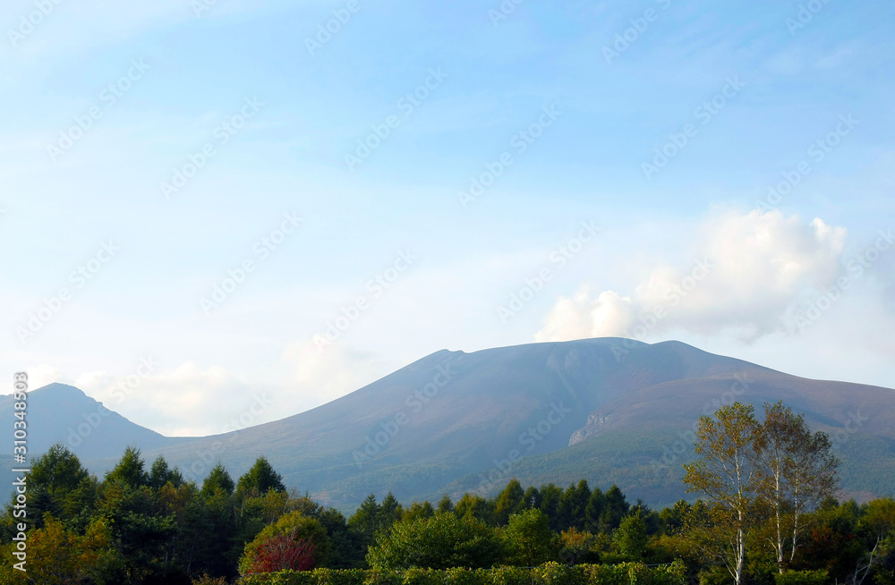 Obraz premium 噴煙上がる浅間山