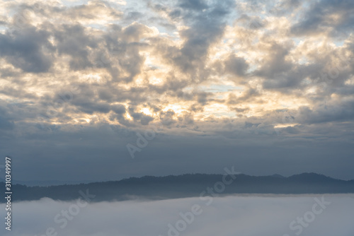 Fototapeta Naklejka Na Ścianę i Meble -  Beautiful view of sea of mist at AyersWeng