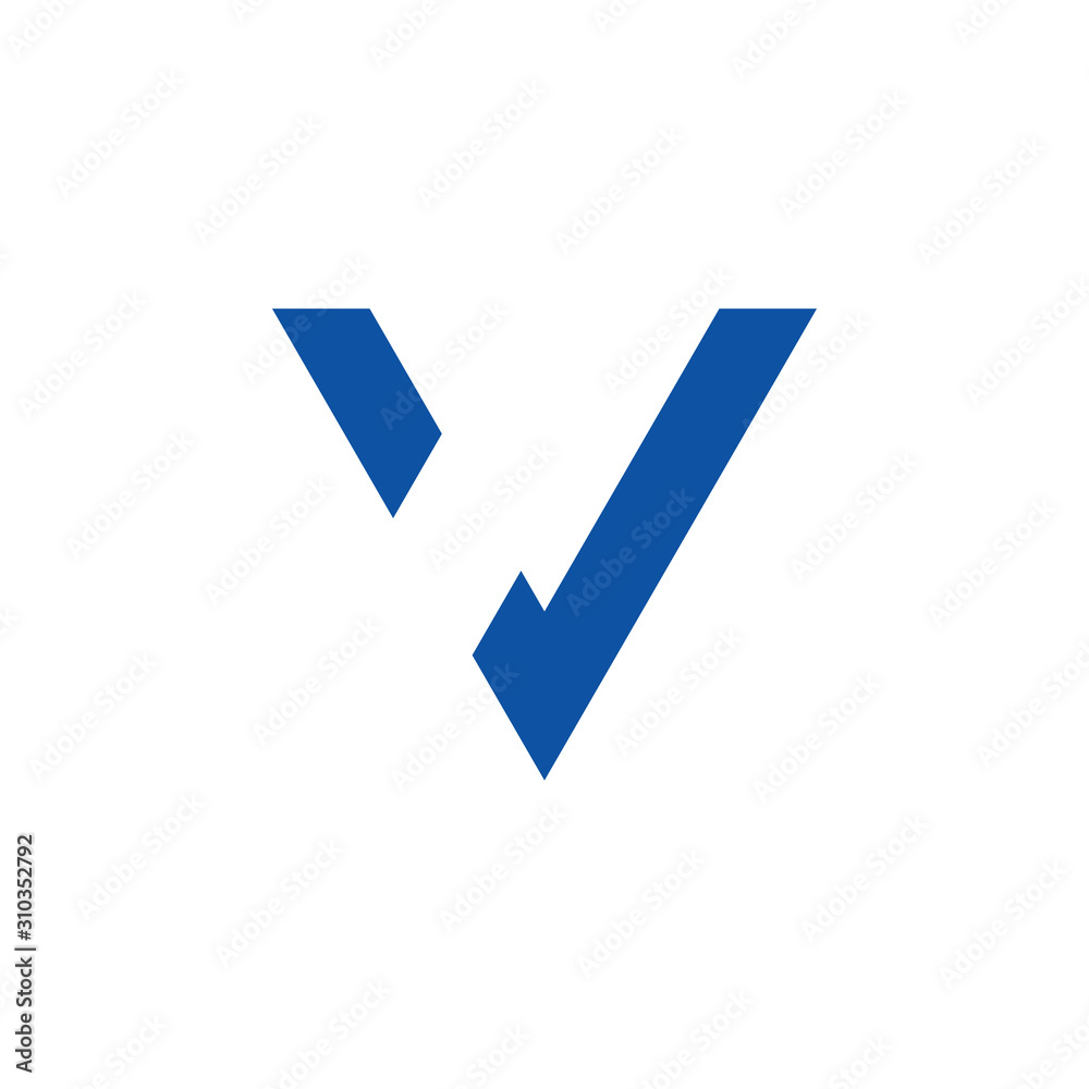 letter v simple slice geometric logo letter v simple slice geometric logo