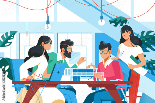 Team working in office