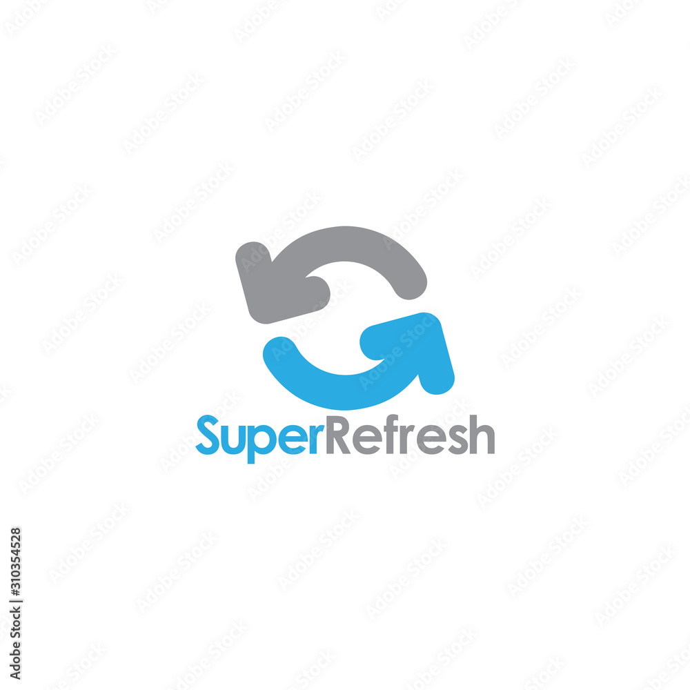 refresh circle arrow cleaner design logo vector