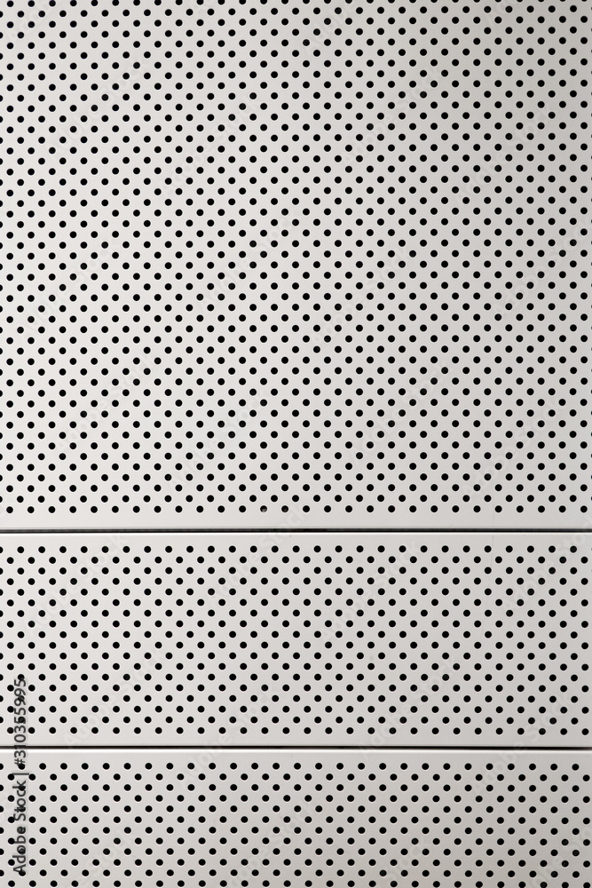 White metal texture steel pattern background/ Perforated Sheet metal /  background texture / interior material / acoustic panel Stock Photo | Adobe  Stock