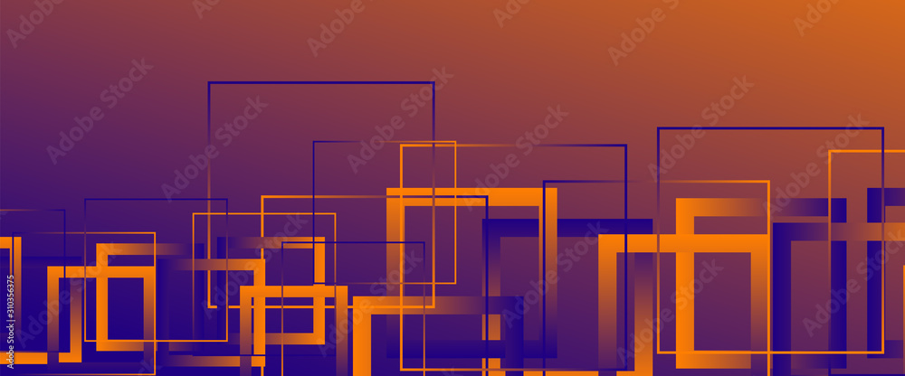 Abstract background with simple square or rectangle geometrical shapes. Geometric template with fluid gradients. Line design, technology concept. Vector Illustration For Wallpaper, Banner Background Abstract background with simple square or rectangle geometrical shapes. Geometric template with fluid gradients. Line design, technology concept. Vector Illustration For Wallpaper, Banner Background