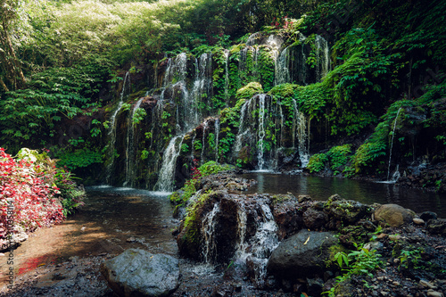 Beautiful panoramic view of Banyu Wana Amertha Waterfall Wanagiri, Bali, Indonesia photo