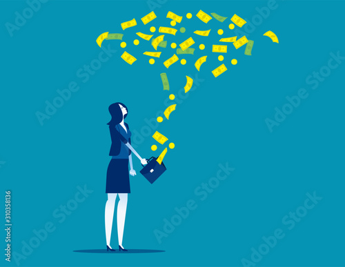 Floating exchange rate. Concept financial vecto rillustration. Currency, Money, Floating