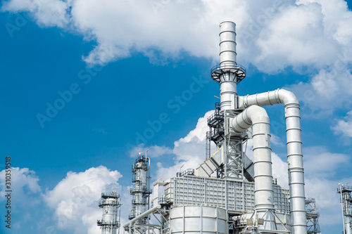 Cuadro en lienzo Oil and gas industrial,Oil refinery plant form industry,Refinery factory oil sto