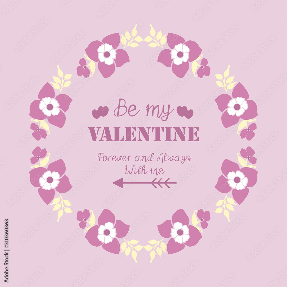 Beauty of pink floral frame, for invitation card decor happy valentine. Vector Beauty of pink floral frame, for invitation card decor happy valentine. Vector