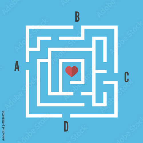 Square maze, heart, options