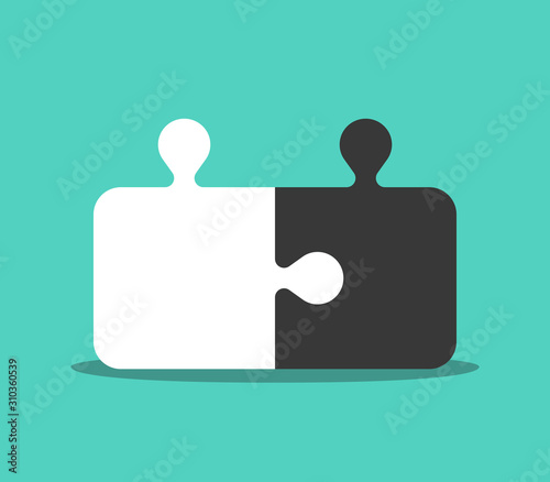 Two jigsaw puzzle pieces