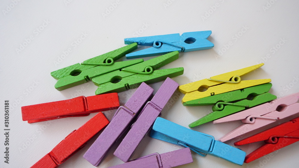 colorful shirt clips on a white background colorful shirt clips on a white background