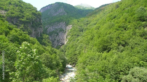 Green Rugova, dry rocky watercourse on high altitude in Balkans photo