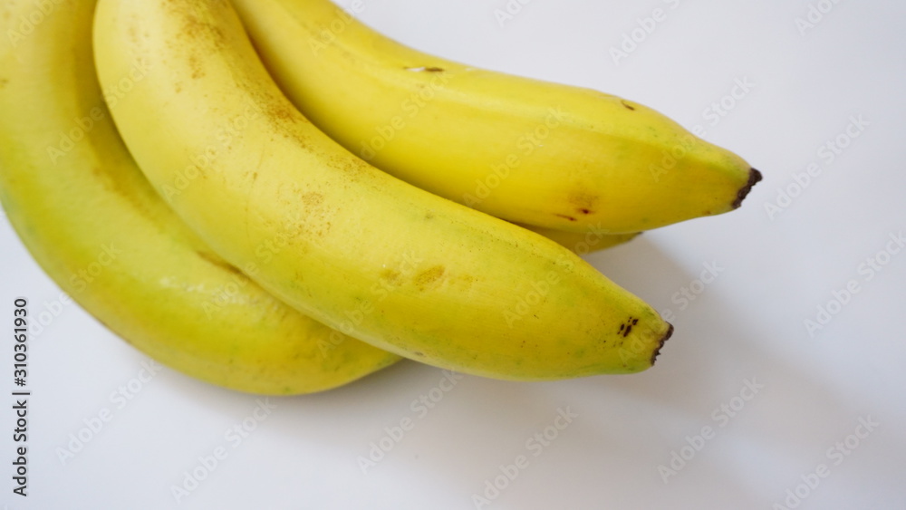 banana on a white background