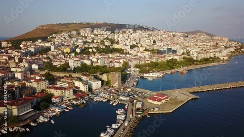 Sinop City coastal port on Black Sea North Anatolia, Turkey photo