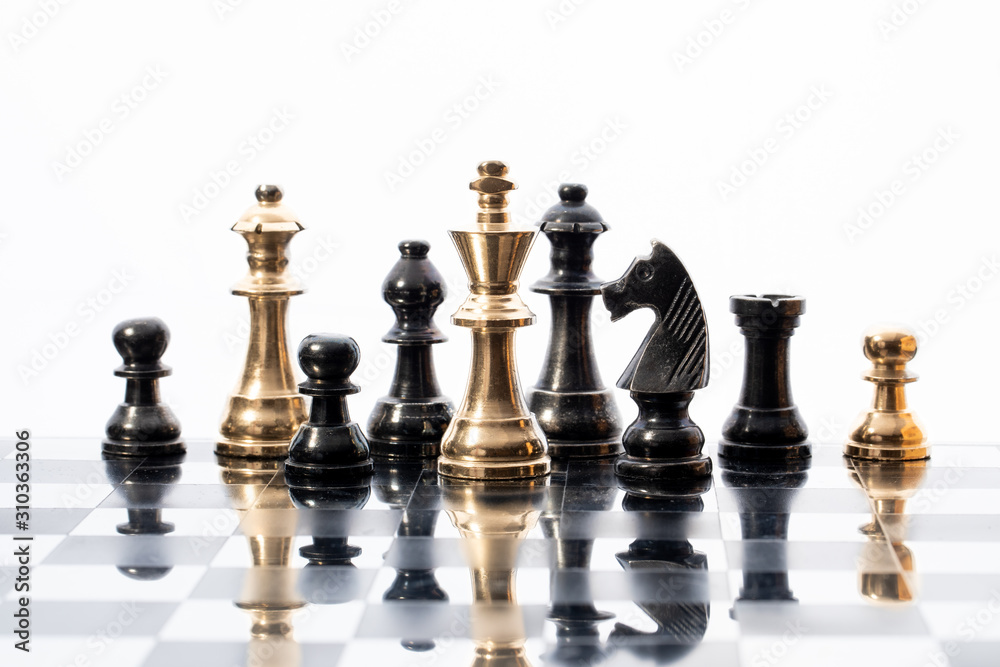 Chess business concept, leader & success